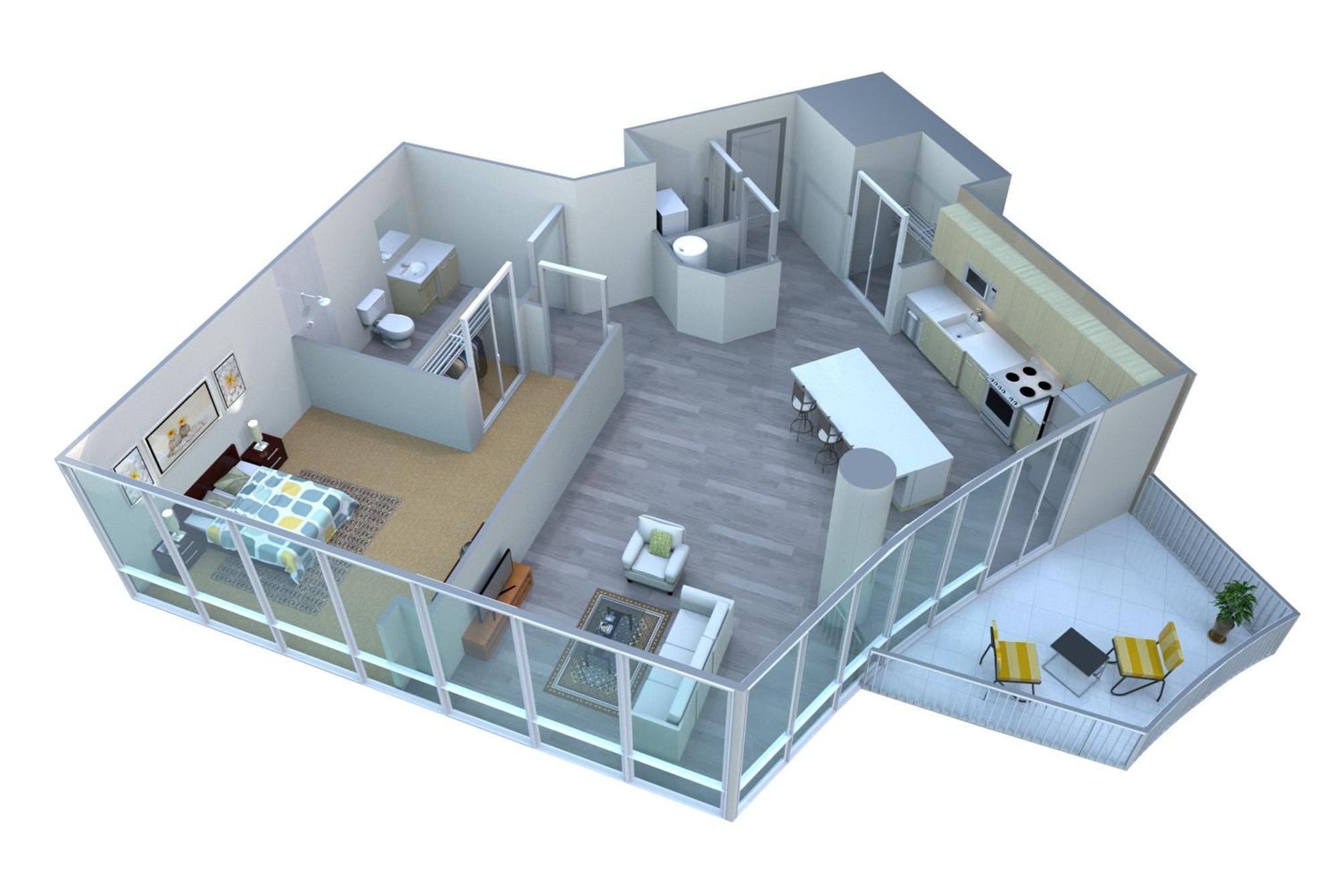 Placemakr Premier Sobro Nashville Dış mekan fotoğraf 3D floor plan